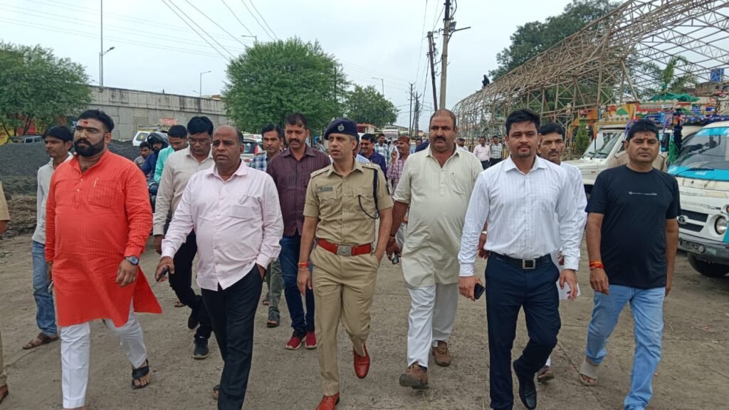 मंत्री टेटवाल, सांसद नागर, कलेक्टर, एस.पी. ने किया सभा स्थल का पैदल चलकर किया निरिक्षण