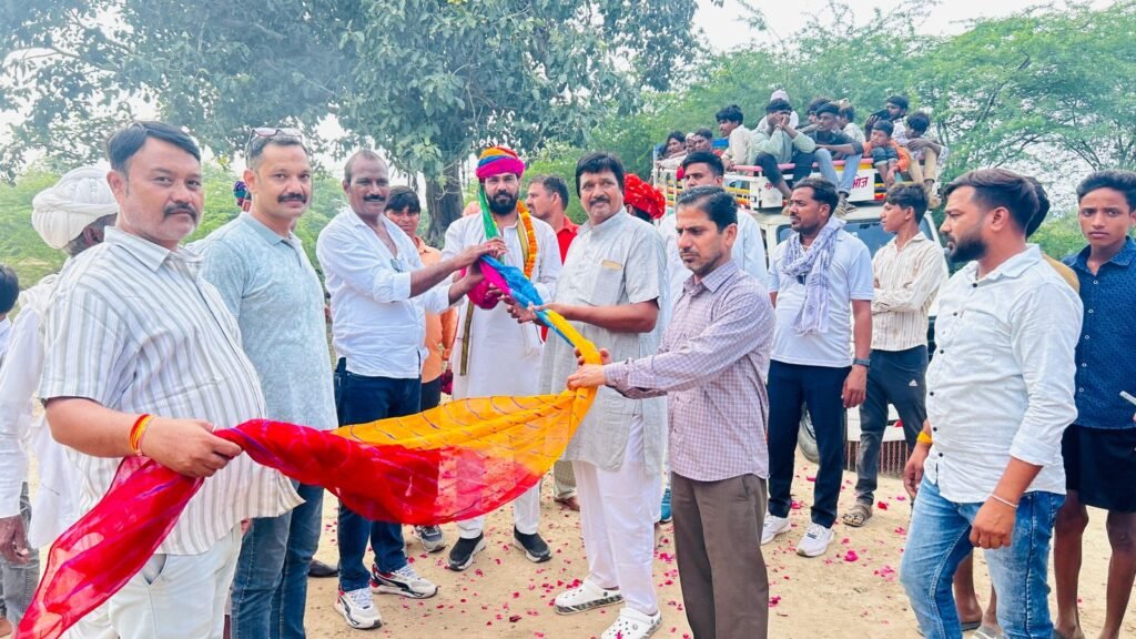 शाहपुरा। नगर कांग्रेस कमेटी ने पदयात्रा का किया भव्य स्वागत