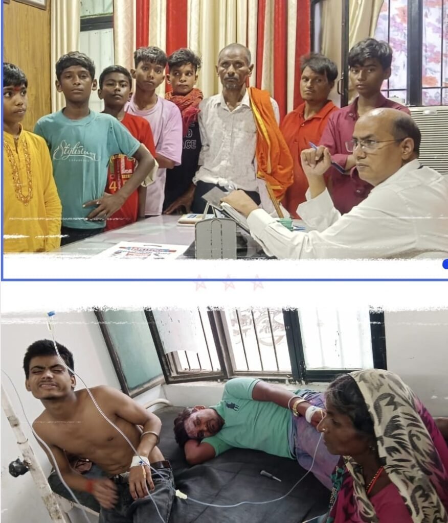 मूर्ति विसर्जन के दौरान मधुमक्खियों का हमला, केई लोग डंक लगने से घायल।