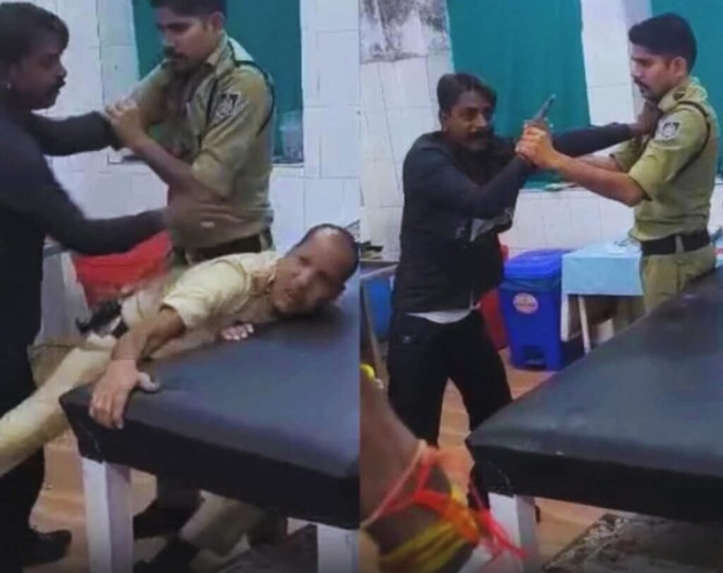 अपने पिता का इलाज कराने पहुंचे एक व्यक्ति ने बुधवार देर रात जिला अस्पताल में जमकर हंगामा किया।