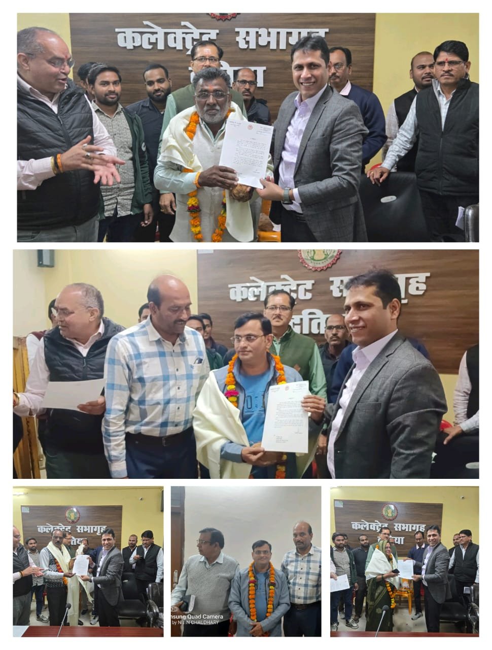 गणना प्रपत्र का 100% डिजिटाइजेशन करने वाले बीएलओ को कलेक्टर वानखडे ने किया सम्मानित।