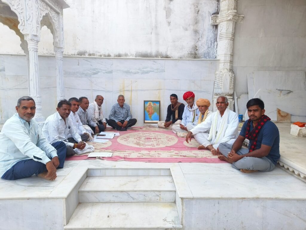 भारतीय किसान संघ मांडलगढ़ की बैठक त्रिवेणी संगम पर हुई