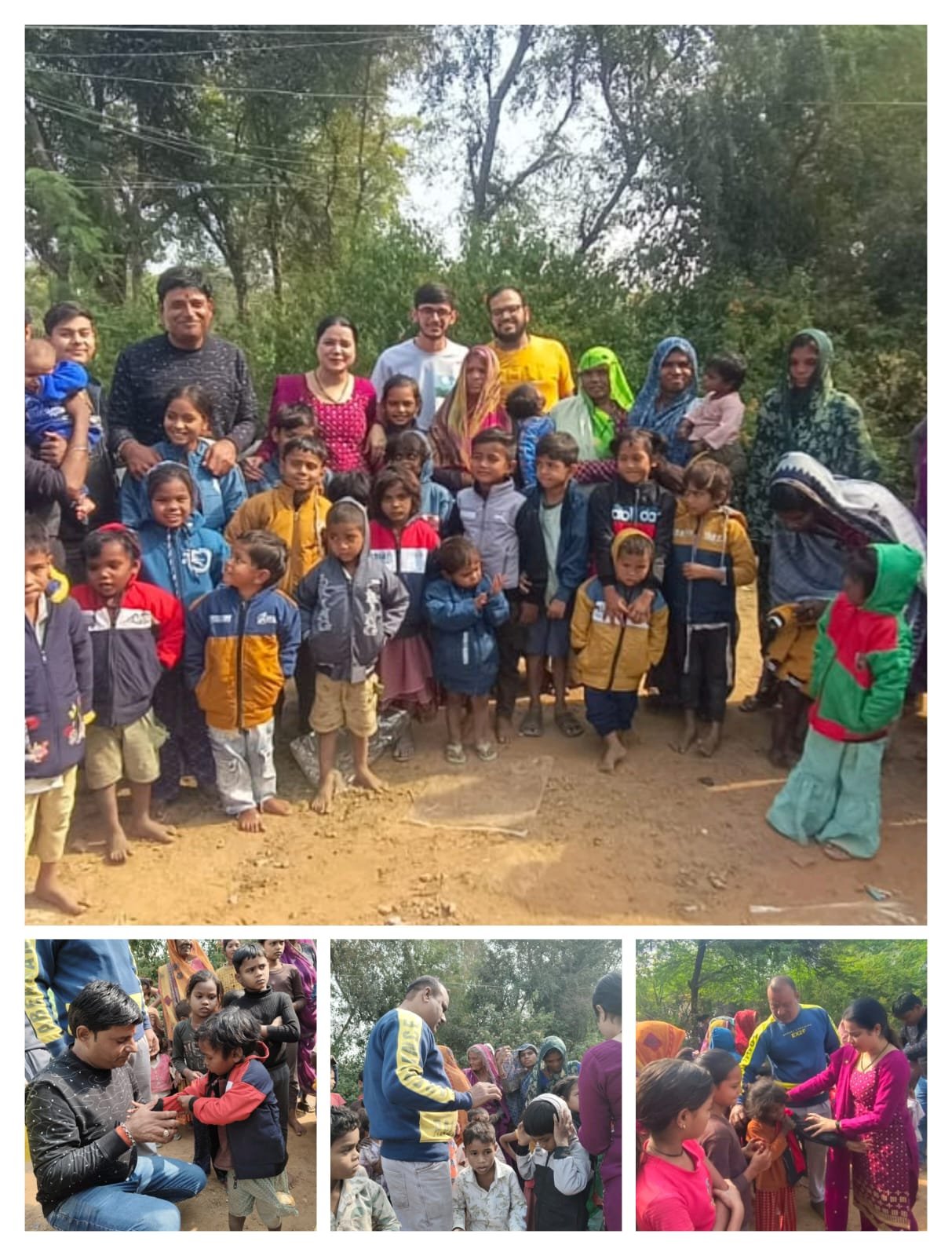 सिंधु युवा संगठन ने जरूरतमंद बच्चों को बांटे नए गर्म कपड़े, कपड़े पाकर बच्चों के चेहरे खिल उठे।