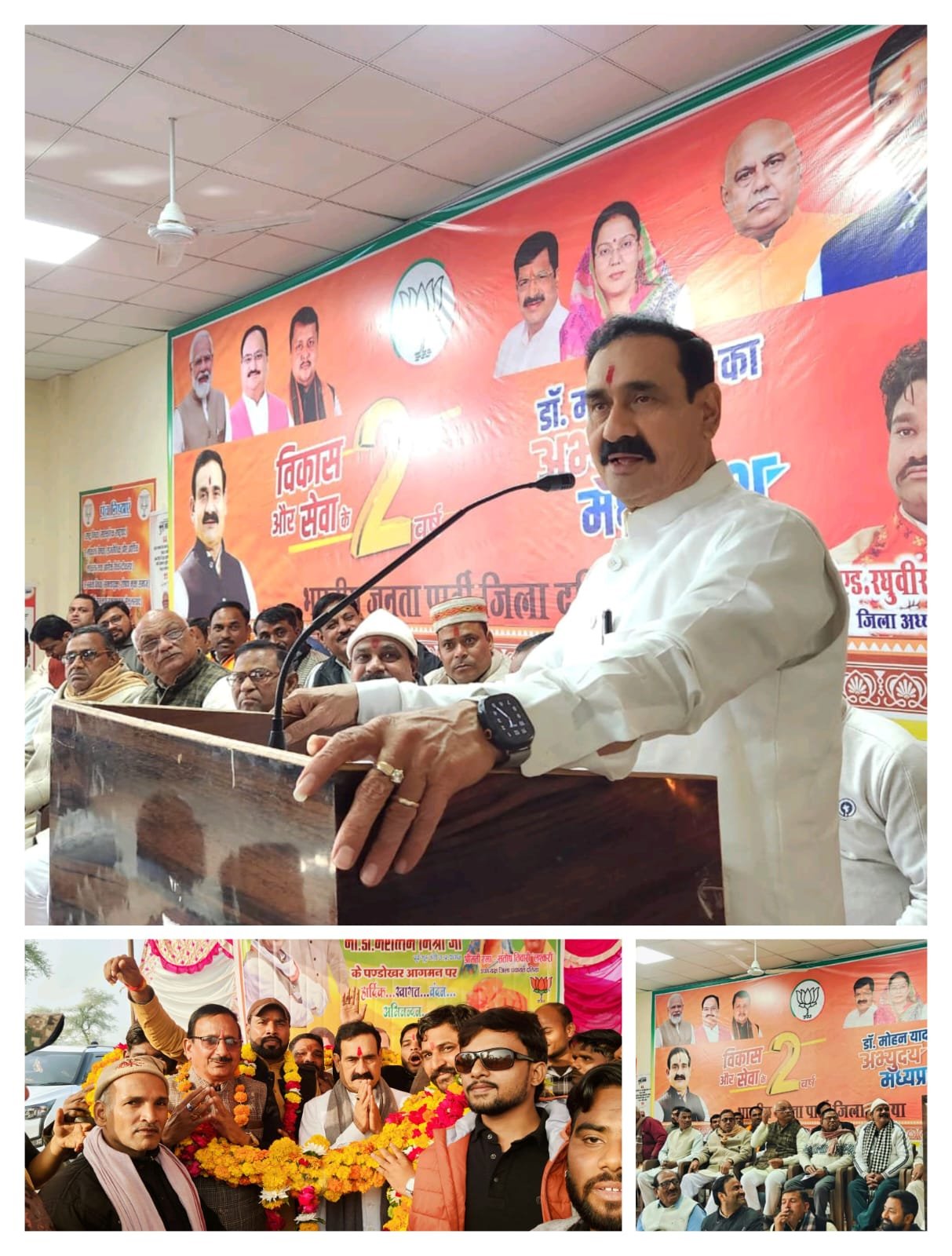 ग्राम गोविंदपुर में क्रिकेट टूर्नामेंट का फीता काटकर उद्घाटन किया