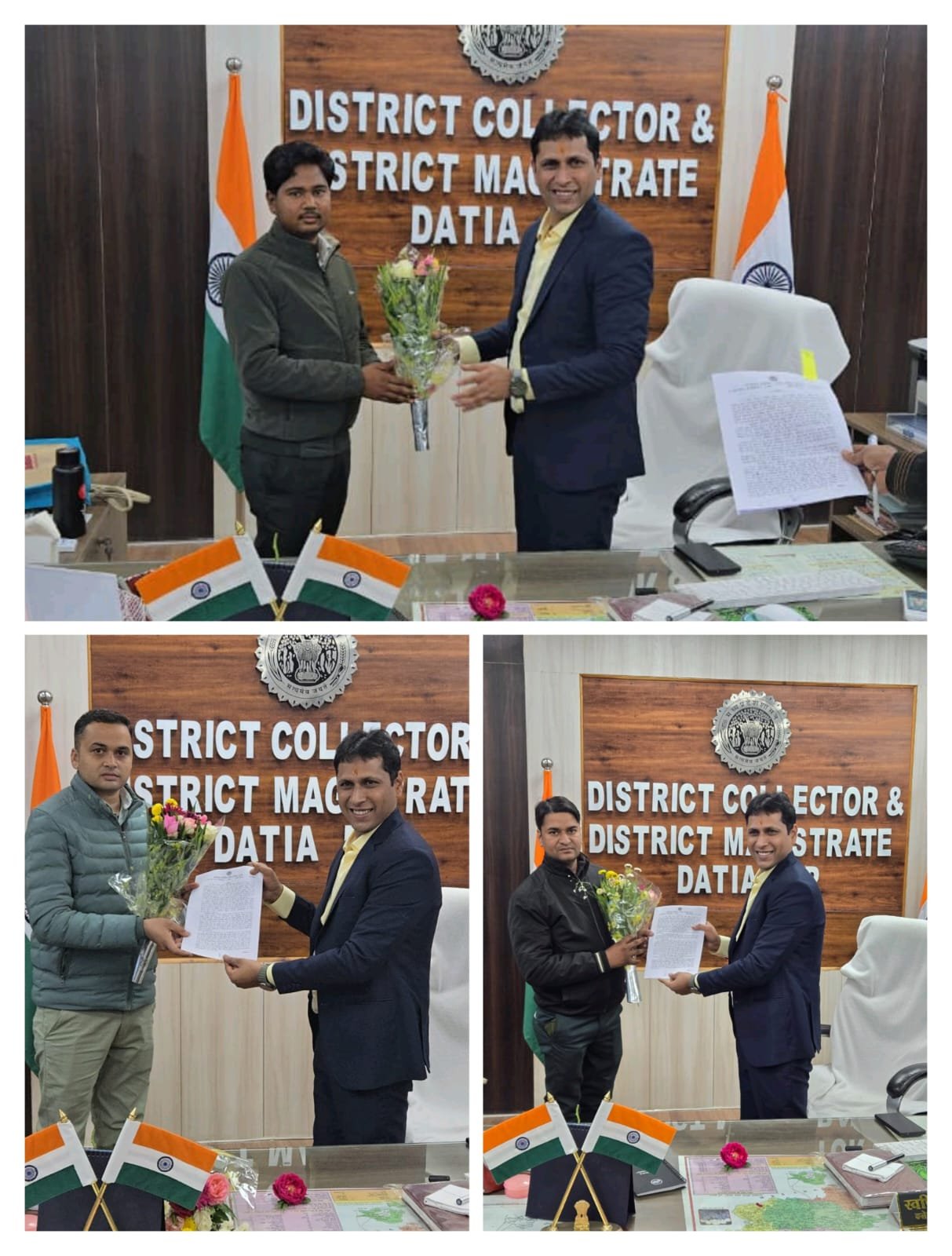 नववर्ष पर संवेदनशील पहल: कलेक्टर स्वप्निल वानखड़े ने तीन हितग्राहियों को सौंपे अनुकंपा नियुक्ति पत्र।