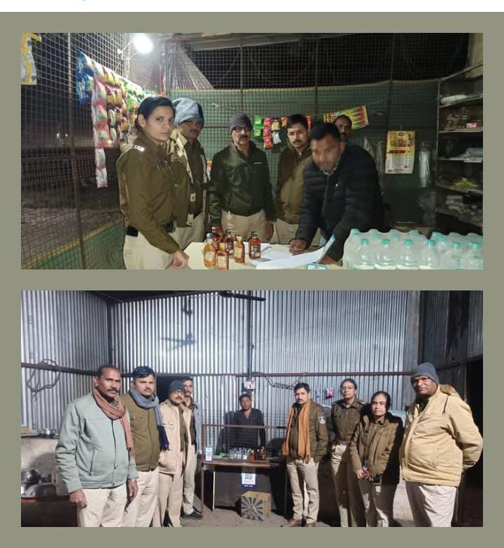 अवैध मदिरा के विरूद्ध की गई कार्रवाई।