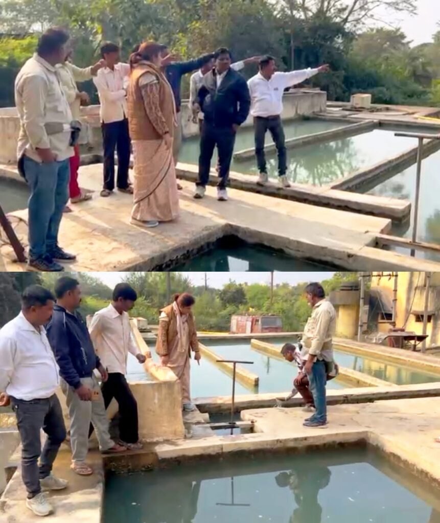 सोनकच्छ नगर परिषद अध्यक्ष द्वारा वाटर फिल्टर प्लांट का निरीक्षण किया