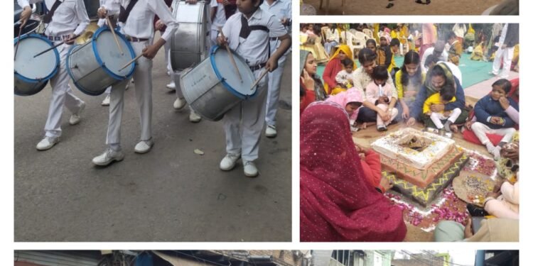 सरस्वती विद्या मंदिर उच्चतर माध्यमिक विद्यालय भरतगढ़ पर मनाया गया बसंत पंचमी उत्सव