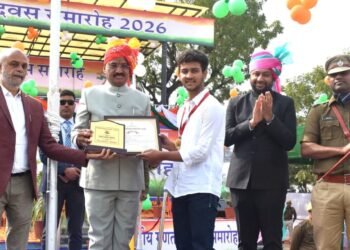 शाहपुरा के वेदांत व्यास जिला स्तर पर सम्मानित