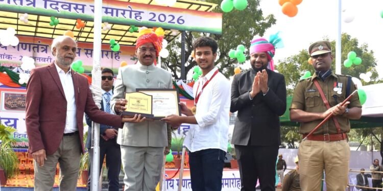 शाहपुरा के वेदांत व्यास जिला स्तर पर सम्मानित