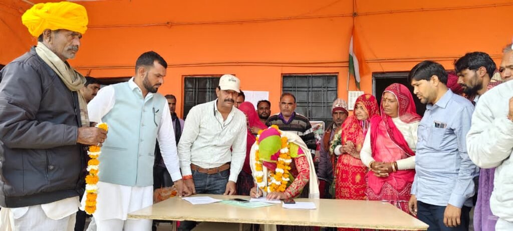 7 माह बाद पंडेर में ममता जाट ने फिर संभाला प्रशासक पद