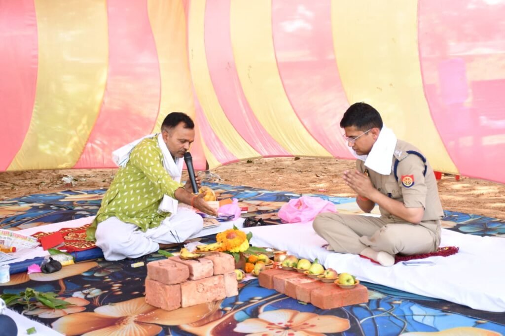 रिजर्व पुलिस लाइन, में प्रस्तावित दो G+8 मंजिला भवनों का भूमि पूजन सम्पन्न