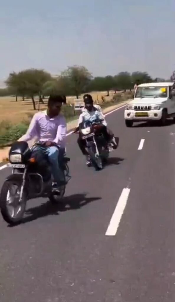 शादी समारोह में डीजे के पीछे खतरनाक स्टंट, वीडियो वायरल होते ही पुलिस की सख्त कार्रवाई।