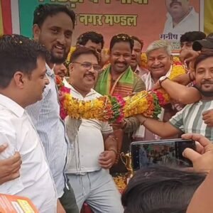 दतिया। भाजपा पिछड़ा वर्ग मोर्चा डबरा नगर मंडल द्वारा प्रदेशाध्यक्ष पवन पाटीदार का भव्य स्वागत।