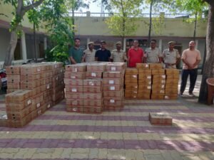 राजस्थान। आसीन्द पुलिस की बड़ी कार्रवाई, कंटेनर से 21 लाख की अवैध अंग्रेजी शराब जब्त