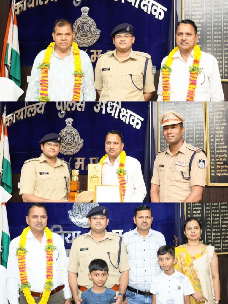 दतिया। एसपी ऑफिस में गरिमामय विदाई समारोह, दो उपनिरीक्षक सम्मानपूर्वक हुए सेवानिवृत्त।