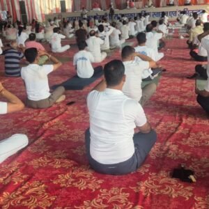 राजस्थान। पंडेर में अंतरराष्ट्रीय योग दिवस के उपलक्ष पर योग कार्यक्रम आयोजित।