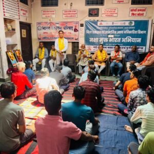 शाहपुरा में नई मुस्कान सेवा संस्थान की तरफ से नशा मुक्ति का कार्यक्रम किया गया