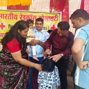 दतिया। रेडक्रॉस सोसायटी दतिया ने मां पीताम्बरा माई परिसर में स्थापित किया पल्स पोलियो अभियान आदर्श बूथ……