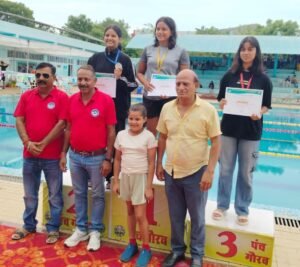 भीलवाड़ा के तैराकों की शानदार शुरुआत, पहले दिन जीते 10 पदकस्वस्ति कंवर ने 1500 मीटर फ्री स्टाइल में रजत जीतकर खोला जिले का खाता, मिष्ठी ने दिलाया स्वर्ण