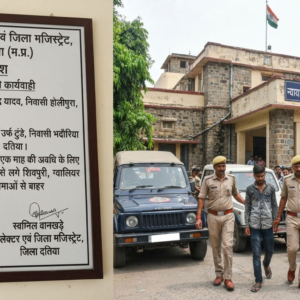 दतिया। दो व्यक्तियों के विरुद्ध जिला बदर की कार्यवाही