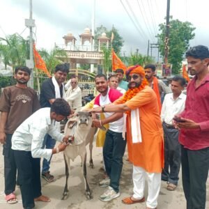 नवनियुक्त पदाधिकारी ने गौ माता को राष्ट्र माता का दर्जा दिलाने की उठाई मांग
