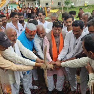 ग्राम पिरानाखेड़ी में 11 लाख की लागत से धर्मशाला टीन शेड एवं बाउंड्रीवाल निर्माण का विधायक ने किया भूमिपूजन
