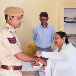 उपकारागृह शाहपुरा में रक्षाबंधन पर्व मनाया ब्रह्माकुमारी संगीता दीदी ने बांधे रक्षा सूत्र